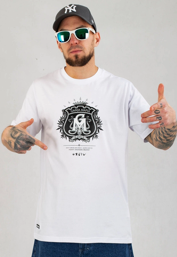 T-shirt Ganja Mafia Herb Black biały