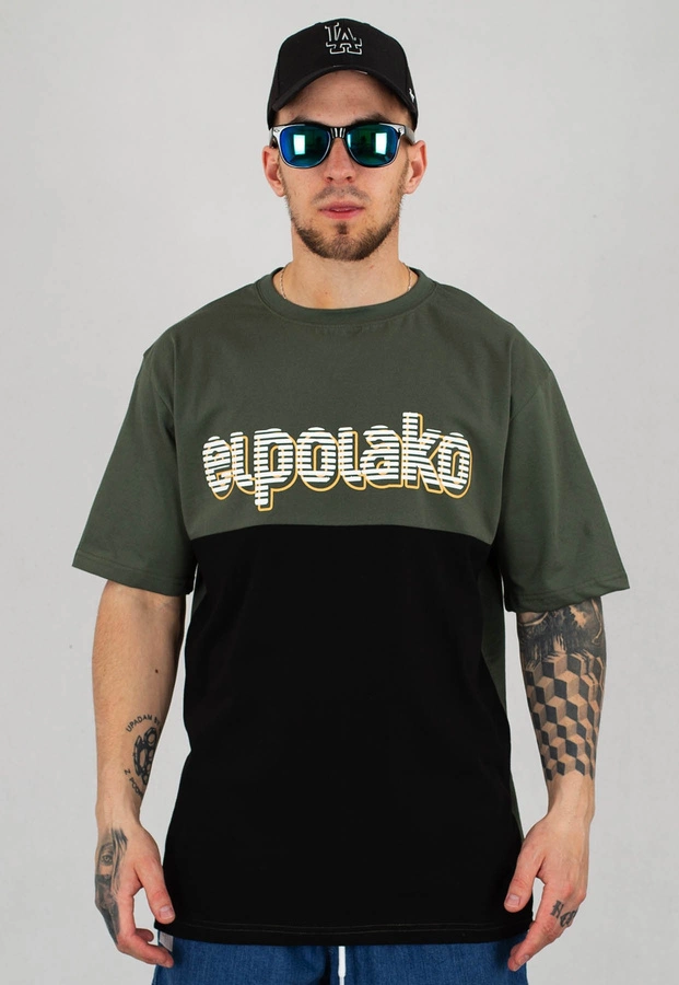 T-shirt El Polako Classic Stripes Cut khaki + Płyta Gratis