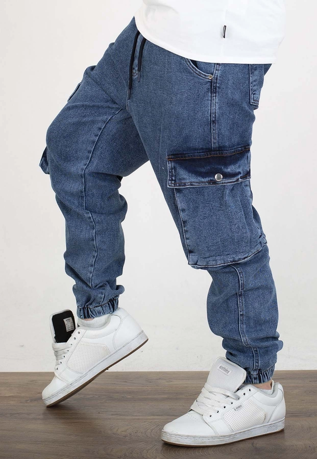 Spodnie I8 Denim BOY54 Joggery Cargo light blue
