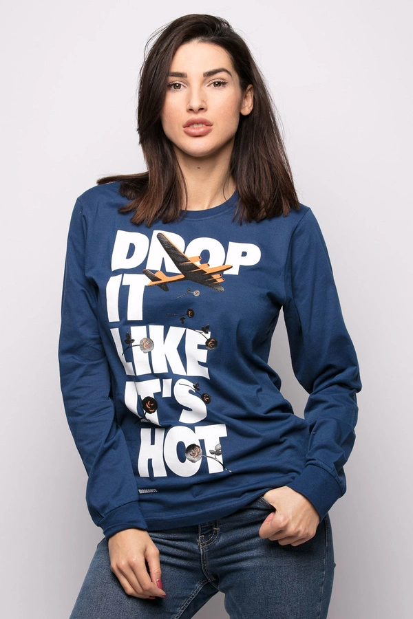 Longsleeve Diamante Wear Drop It Like It's Hot niebieski