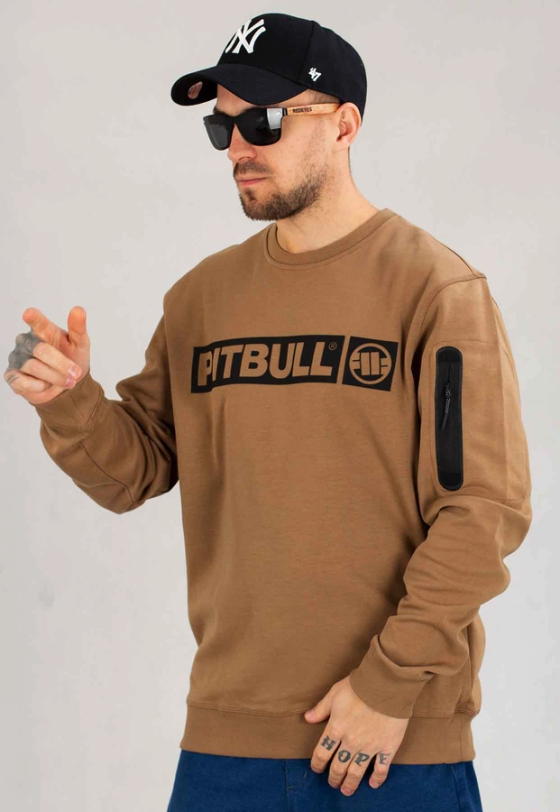 Bluza Pit Bull Bez Kaptura Beyer brązowa