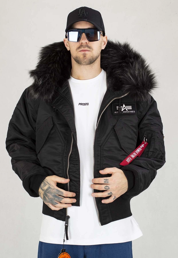 Kurtka Alpha Industries Zimowa 45P Hooded Custom 113145 czarno czarna 