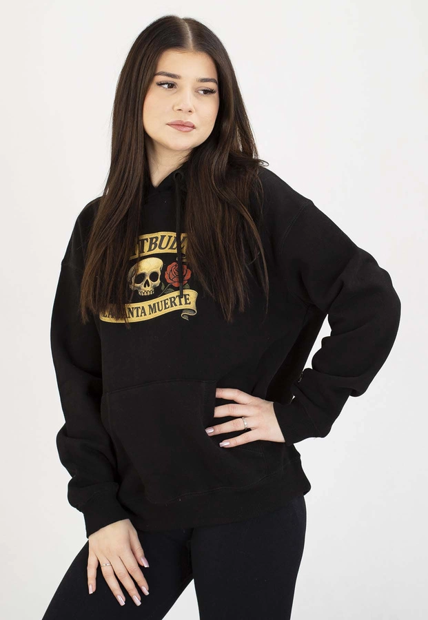 Bluza Pit Bull Z Kapturem Oversize La Santa Muerte czarna