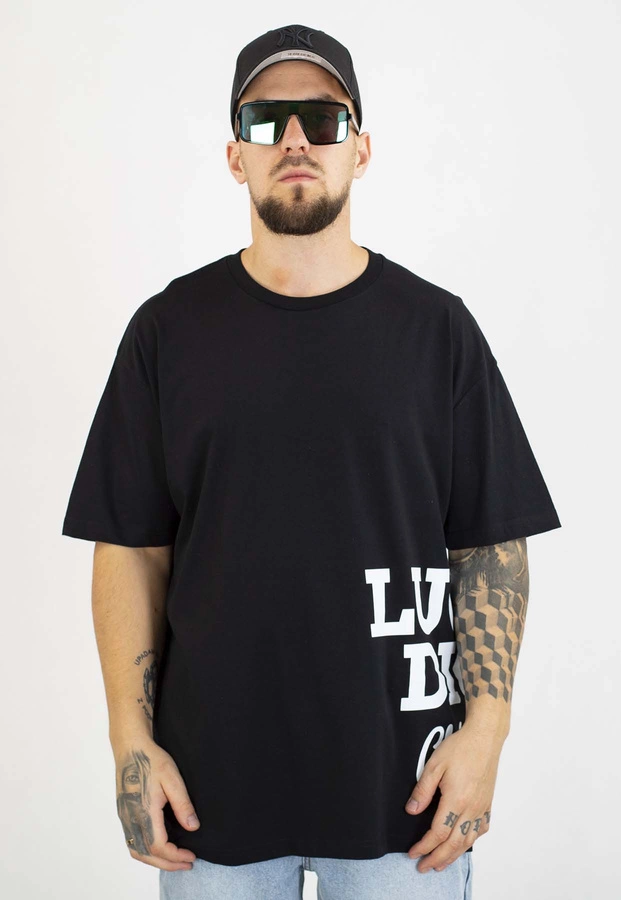 T-shirt Lucky Dice Frontback czarno biały