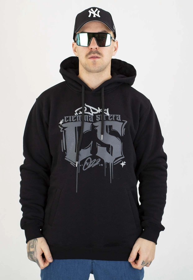 Bluza Ciemna Strefa Z Kapturem Gotyk Graffiti czarna