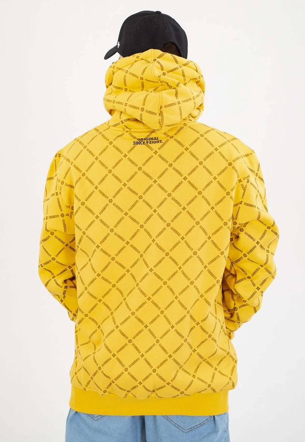 Bluza Mass Z Kapturem Monogram żółta