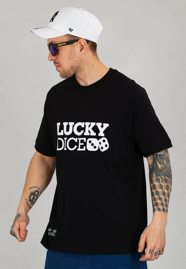 T-shirt Lucky Dice Logo czarny