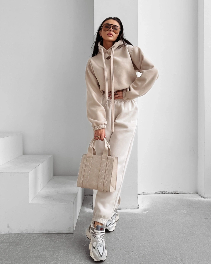 Bluza Olavoga Z Kapturem Frost Layer beżowa