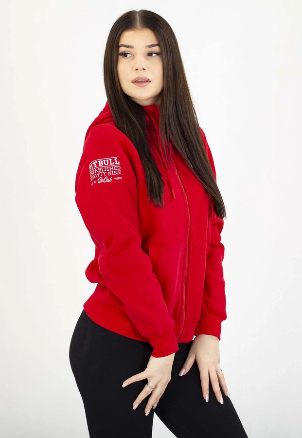 Bluza Pit Bull Z Kapturem Zip Fiora wild red