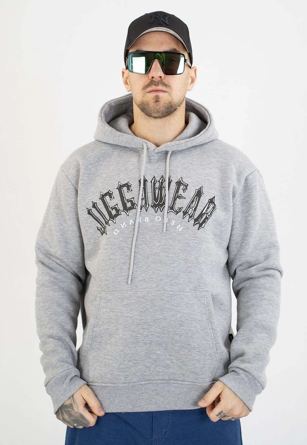 Bluza Jigga Wear Z Kapturem Trap Logo szara