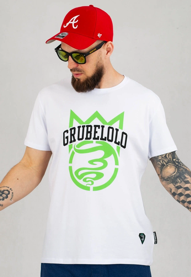 T-shirt Grube Lolo Crown biały