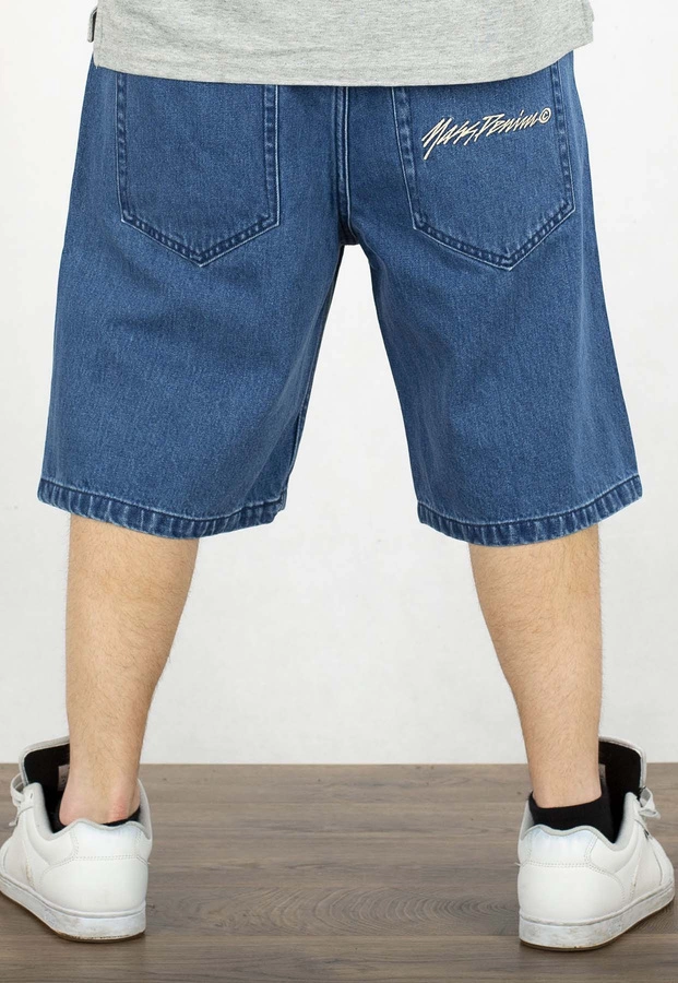 Spodenki Mass Jeans Initials Loose Fit blue