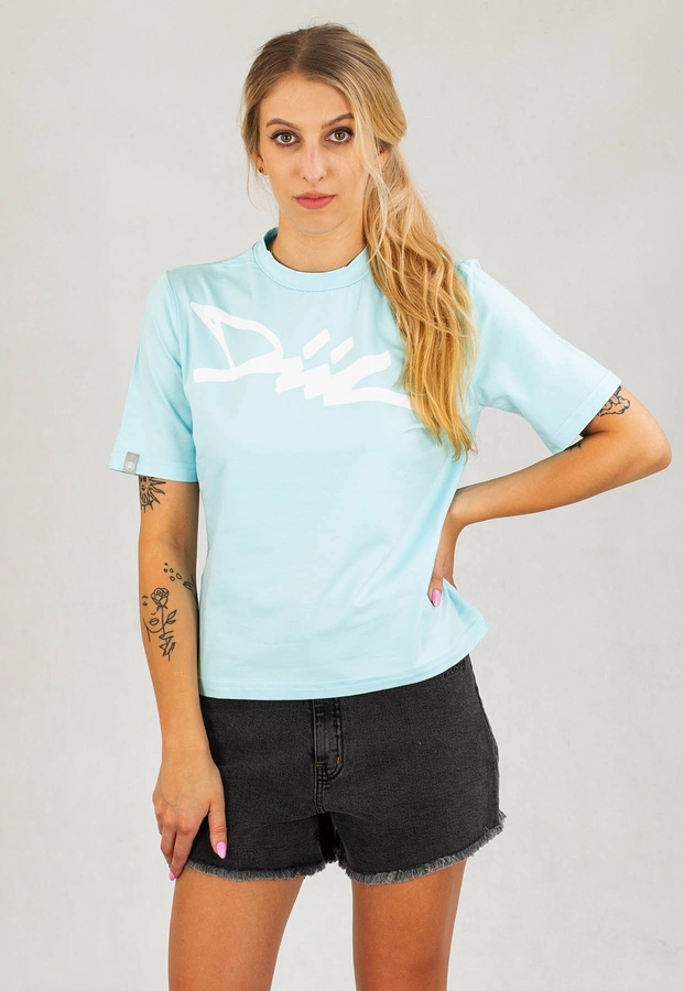 T-shirt Diil Rolled błękitny