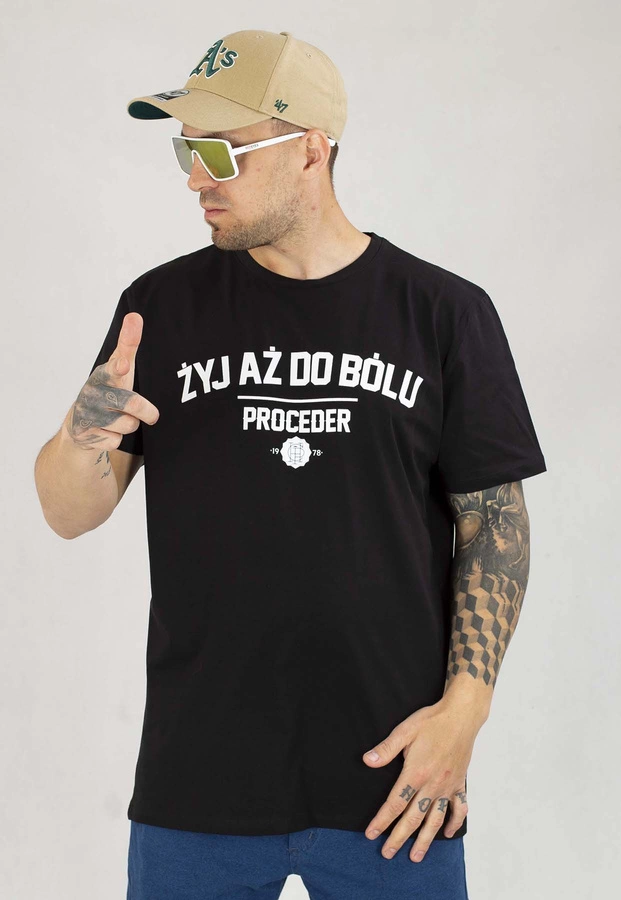 T-shirt Chada Żyj Aż do bólu czarny