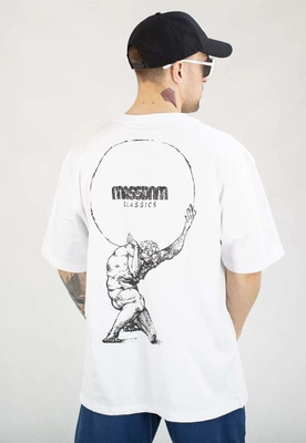 T-shirt Mass Ancient biały