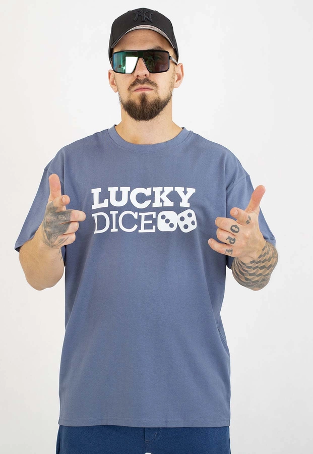 T-shirt Lucky Dice Baggy LD Classic ciemno niebieski