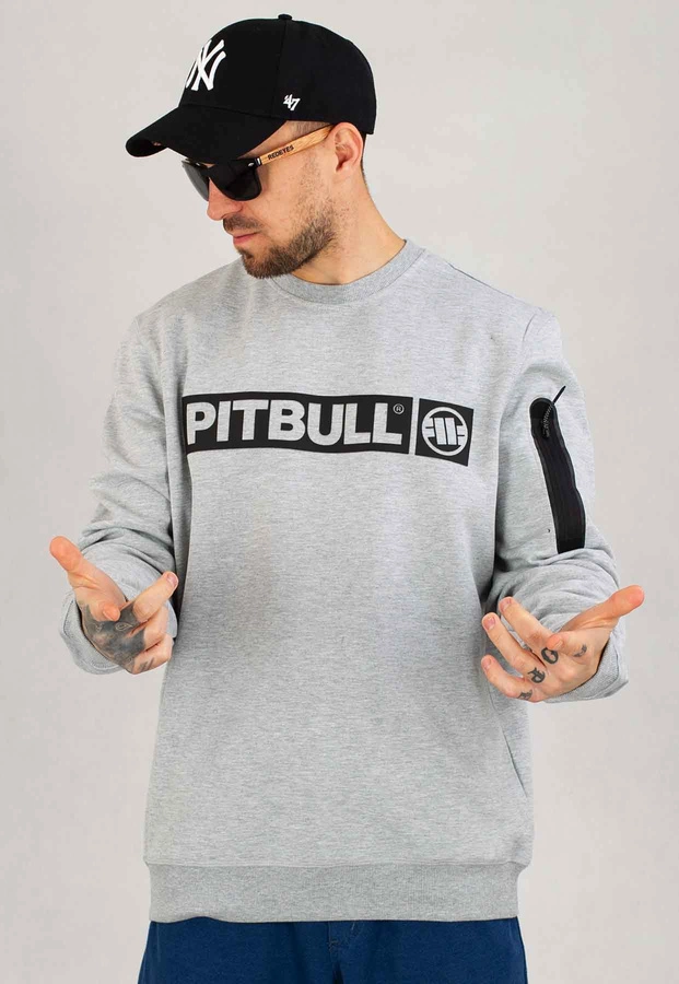 Bluza Pit Bull Bez Kaptura Beyer szara