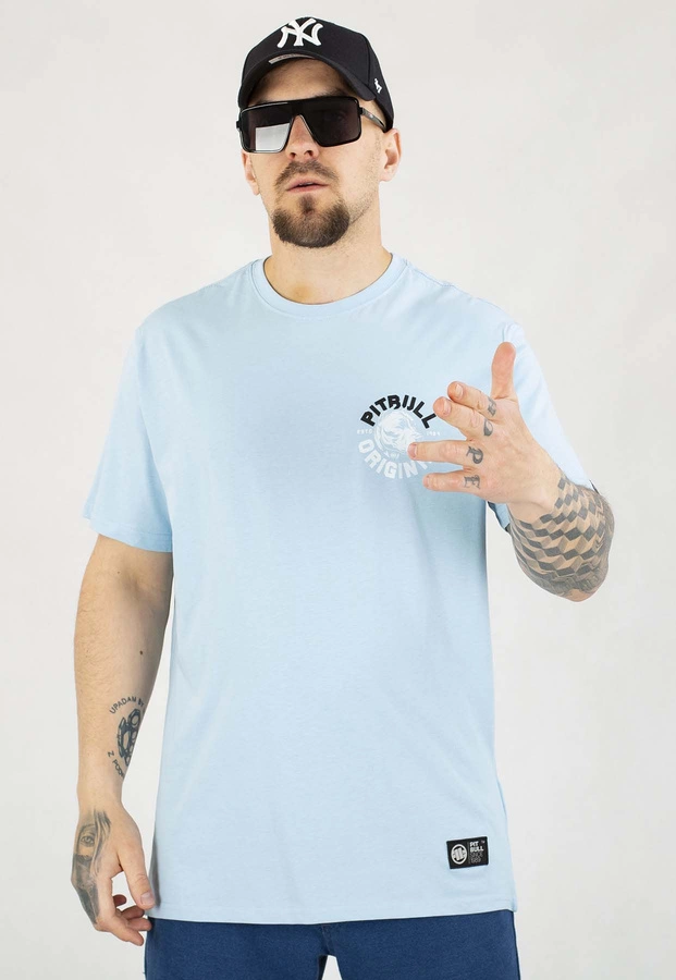 T-shirt Pit Bull Dog SD 170 light blue