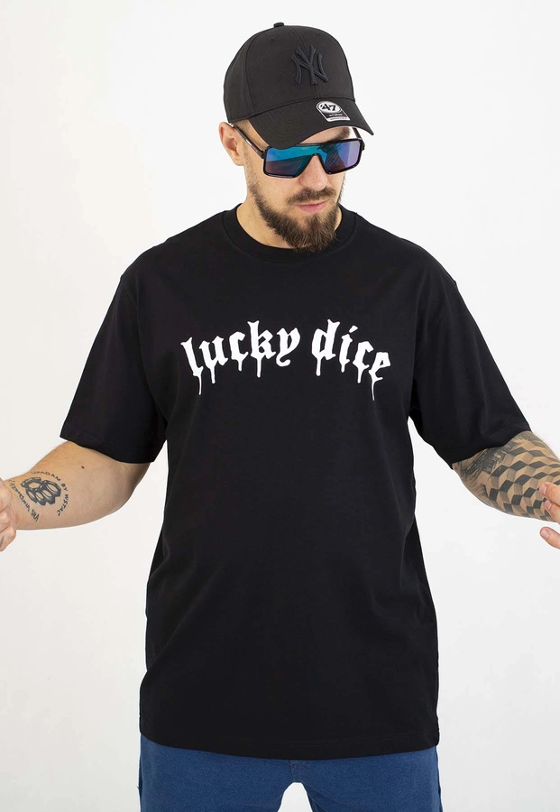 T-shirt Lucky Dice Baggy LD Melt czarno biały