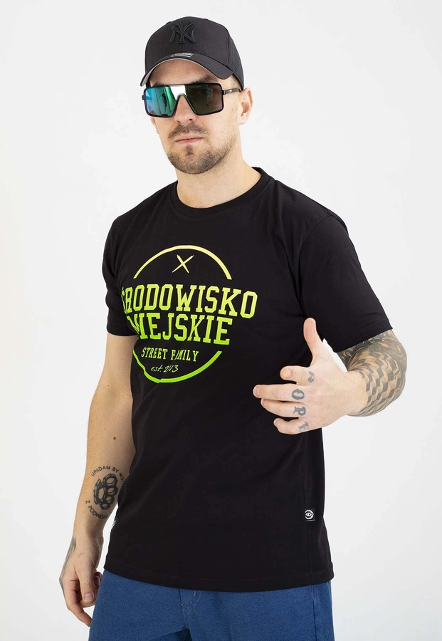T-shirt Środowisko Miejskie Theme 2.0 czarno zielony 