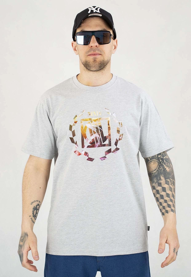 T-shirt Diil Laur High szaro czerwony