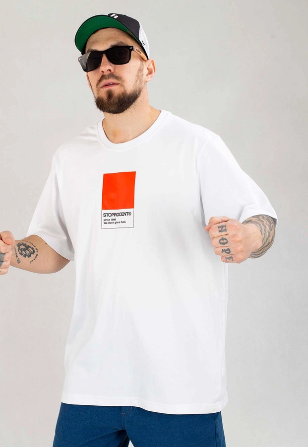 T-shirt Stoprocent Redbox biały