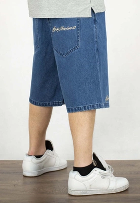 Spodenki Mass Jeans Initials Loose Fit blue