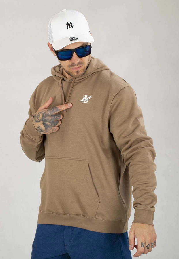 Bluza SikSilk Z Kapturem Essentials brązowa