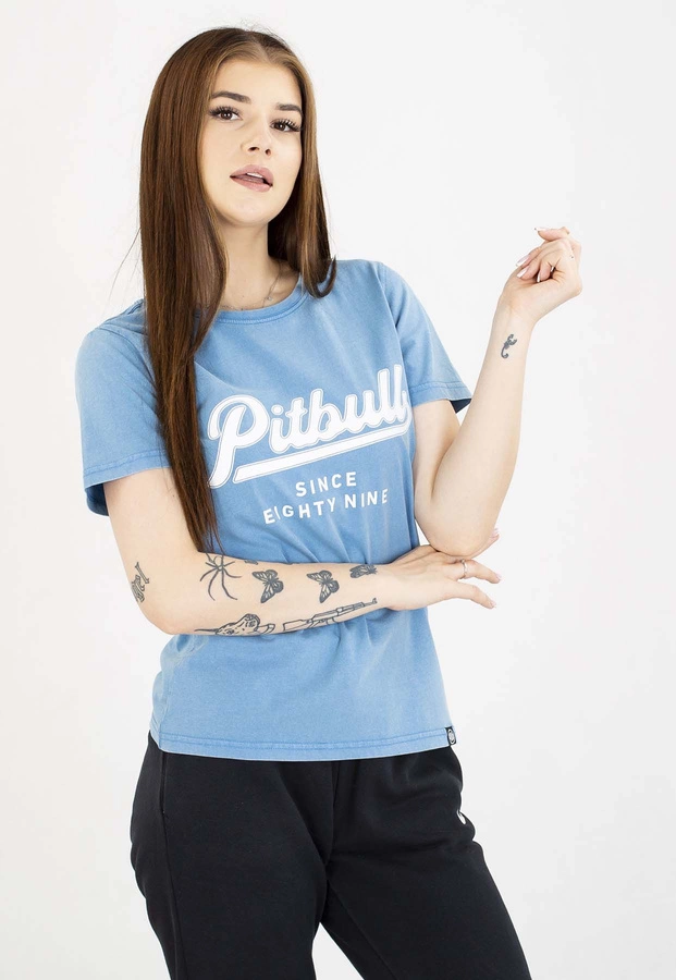 T-Shirt Pit Bull Angel Logo 190 blue