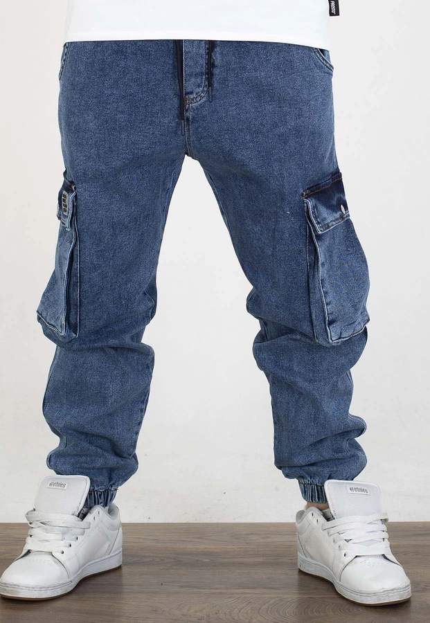 Spodnie I8 Denim BOY54 Joggery Cargo light blue