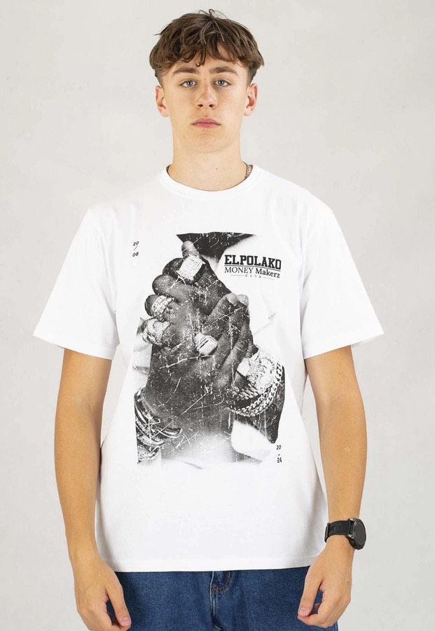 T-shirt El Polako Money Makerz biały