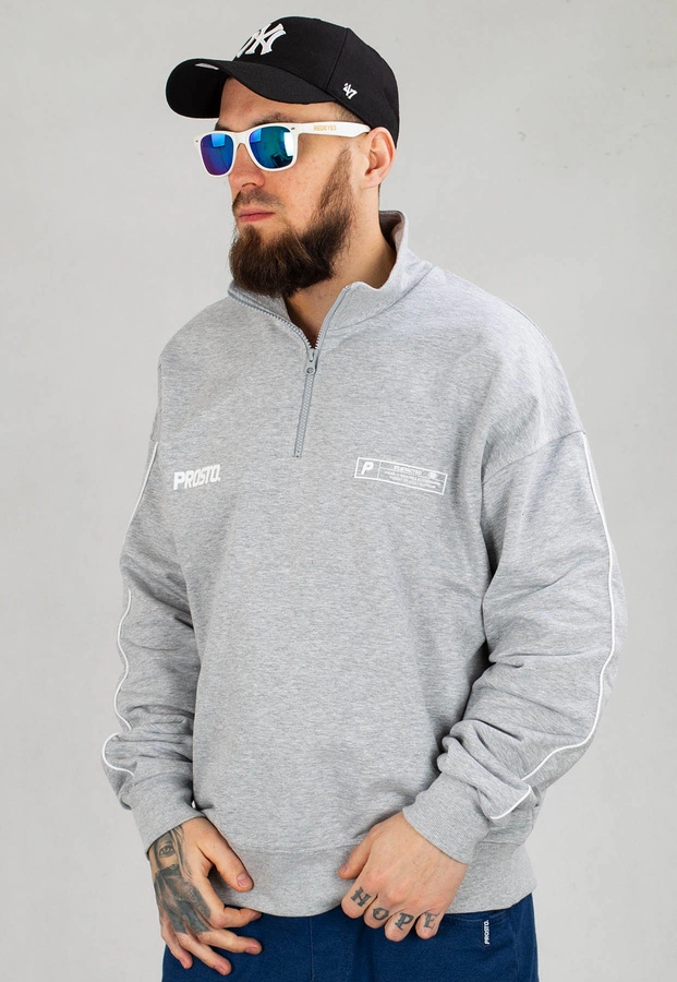 Bluza Prosto ZIP Crewneck Caution szara