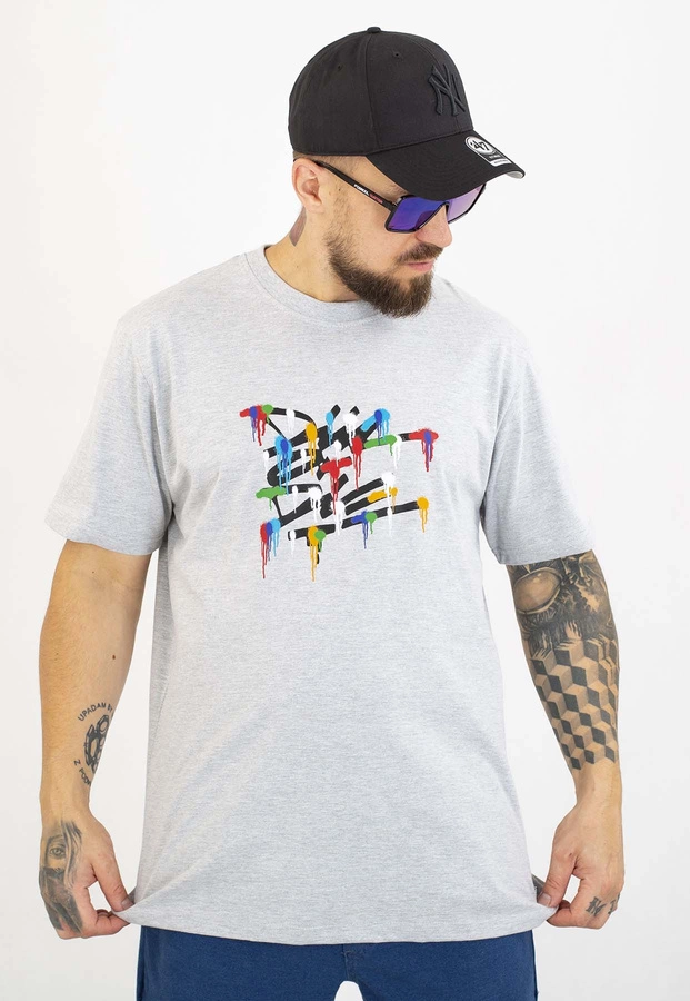 T-shirt Diil Die Splash szare