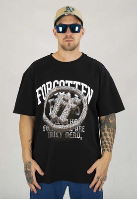 T-shirt Forgotten Faces Engraved Logo czarny