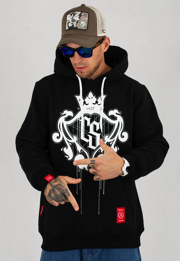 Bluza Ciemna Strefa CS Duży Herb czarno biała