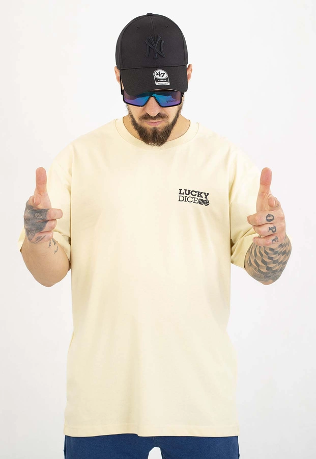 T-shirt Lucky Dice Baggy Lucky Dice Truck beżowy