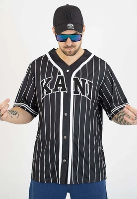 T-shirt Karl Kani Serif Pinstripe Baseball 6033360 czarno biały