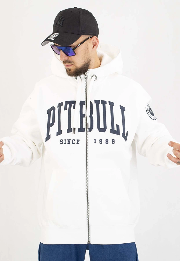 Bluza Pit Bull Z Kapturem ZIP Norton off white