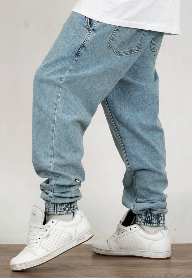 Spodnie El Polako Joggery Regular Jeans Ep Mini jasne niebieskie