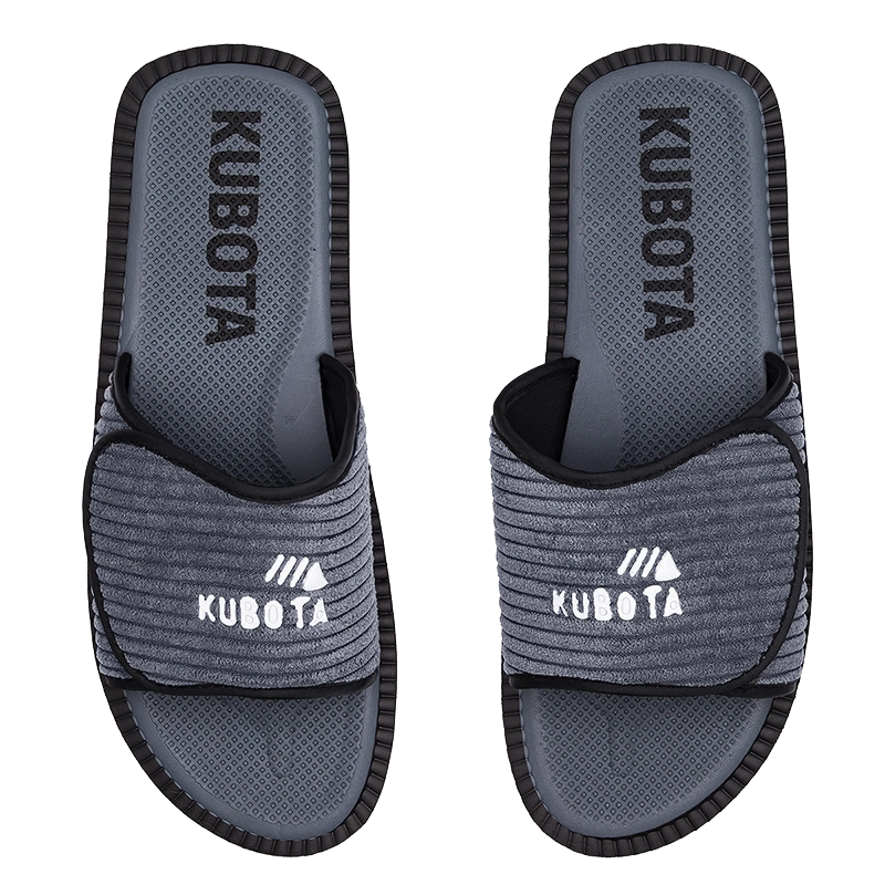 Klapki Kubota Sztruks K0000-100-013-26-1 grafitowe