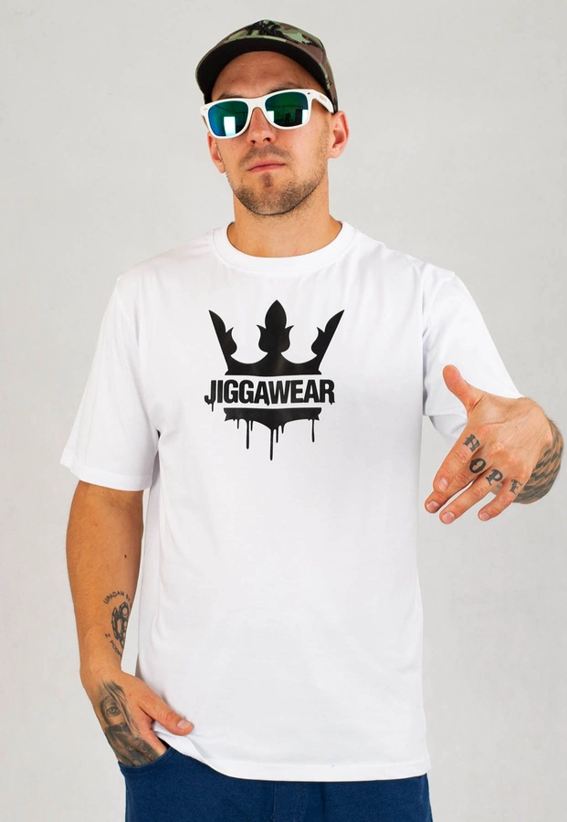 T-shirt Jigga Wear Painted Logo biały