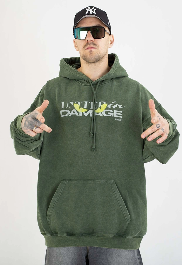 Bluza Prosto Z kapturem Demage washed khaki