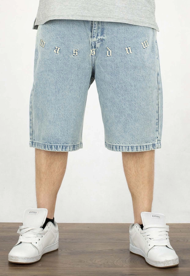 Spodenki Mass Jeans Bergen Loose Fit light blue