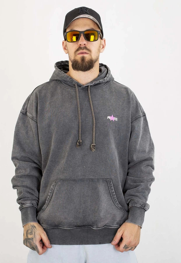 Bluza Prosto Z kapturem Washed99 grafitowa