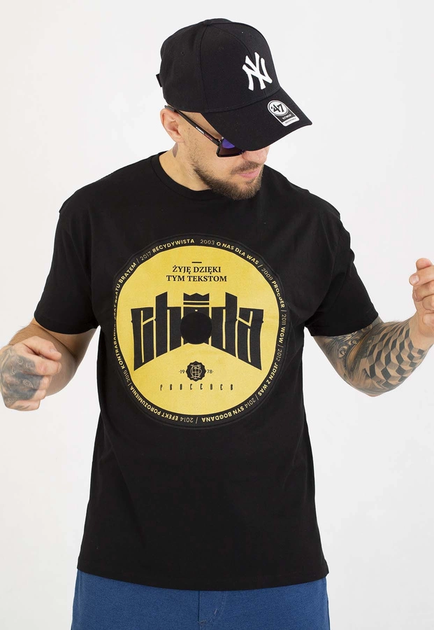 T-shirt Chada Żyję Dzięki Tym Tekstom czarny