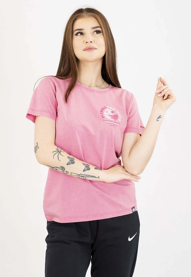 T-Shirt Pit Bull Planet Surf 190 washed pink