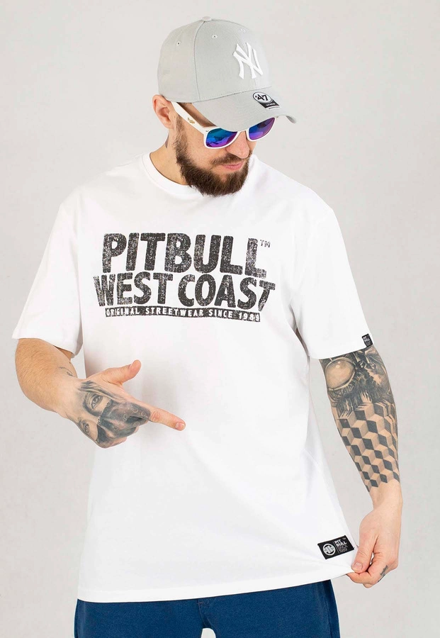 T-shirt Pit Bull Mugshot II biały