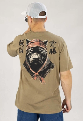 T-shirt Pit Bull Denim Washed Bravery oliwkowy