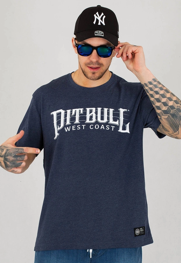 T-shirt Pit Bull Basic Fast granatowy melanż