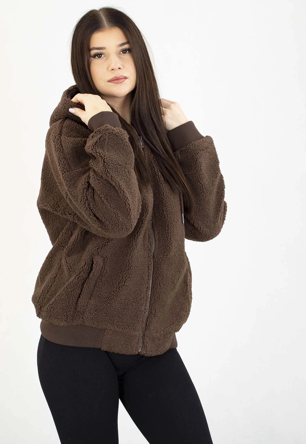 Bluza Pit Bull Z Kapturem ZIP Daisy dark chocolate